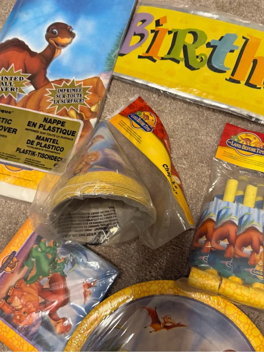 Vintage land before time party supplies